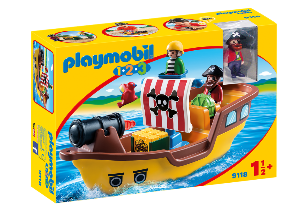 Alternative view of Playmobil 9118 123 Pirate Ship 123 เรือโจรสลัด