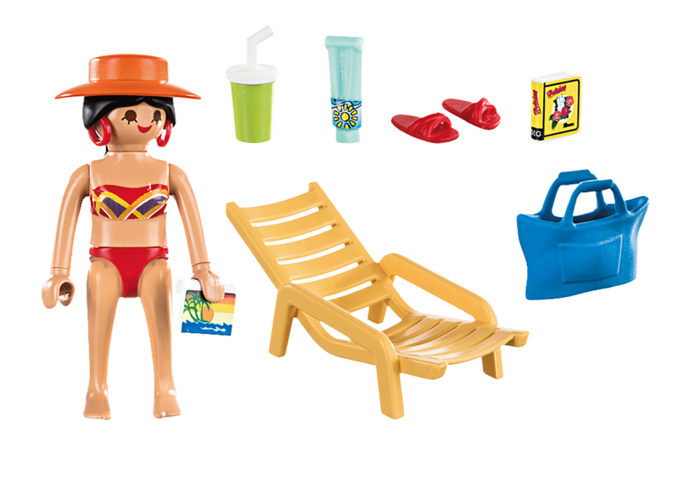 Alternative view of Playmobil 70300 Special Plus Sunbather with Lounge Chair สเปเชียล นักท่องเที่ยวพร้อมเก้าอี้