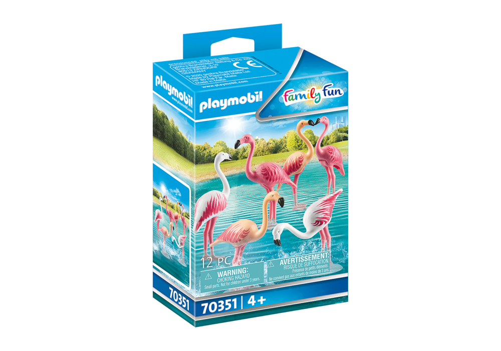 Alternative view of Playmobil 70351 Zoo Flock of Flamingos สวนสัตว์ ฝูงนกฟลามิงโก