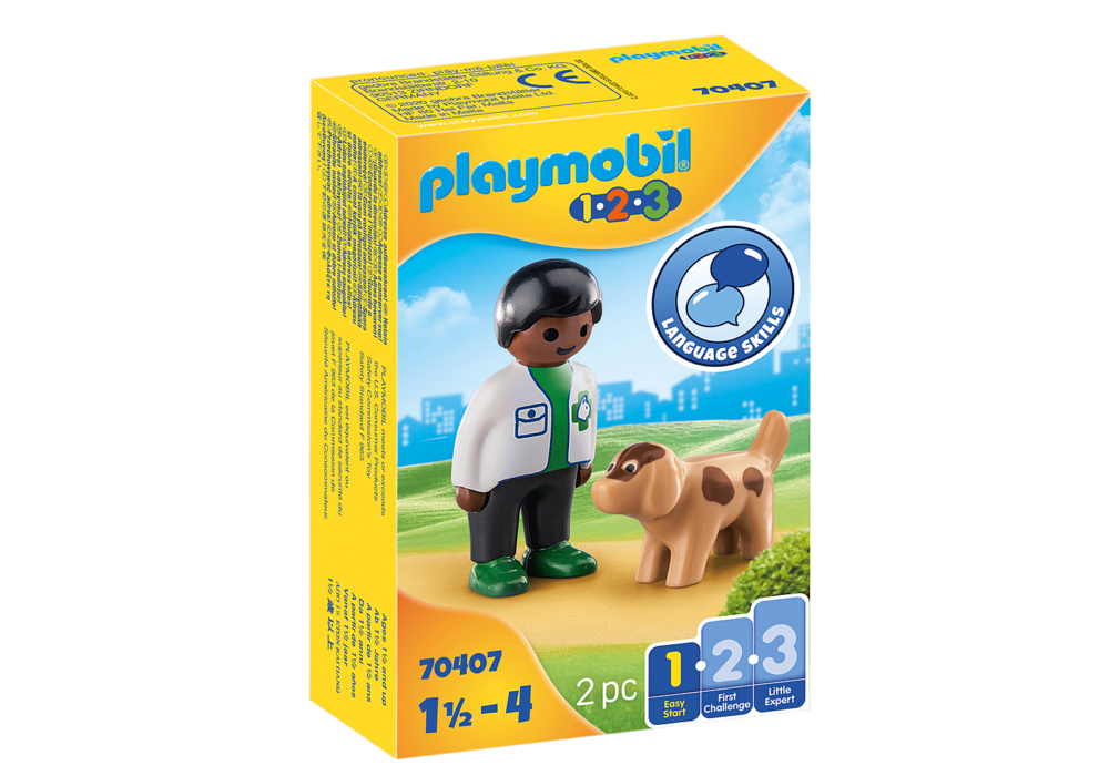 Alternative view of Playmobil 70407 1.2.3 Vet with Dog 123 สัตวแพทย์กับสุนัข