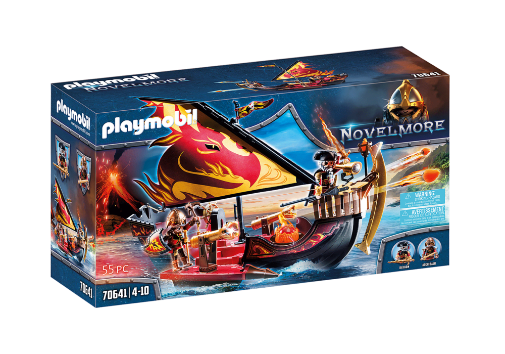 Alternative view of Playmobil 70641 Novelmore Burnham Raiders Fire Ship โนเวลมอร์ เรือรบเบิร์นแฮม