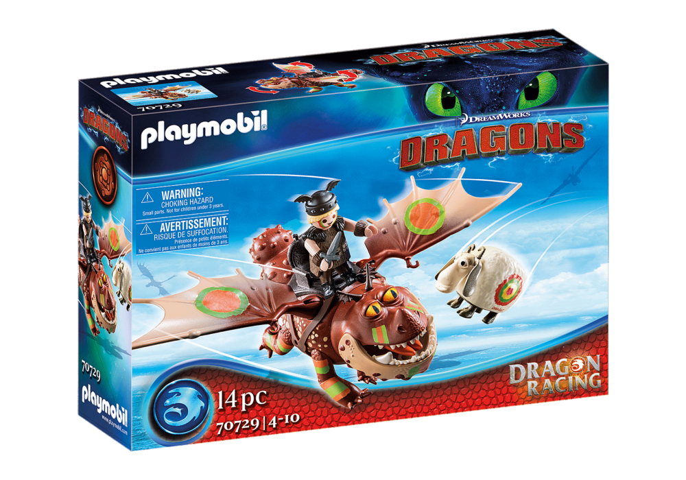 Alternative view of Playmobil 70729 Dragon Racing: Fishlegs and Meatlug ดราก้อนเรซซิ่ง ฟิชเลค และมีทลัค