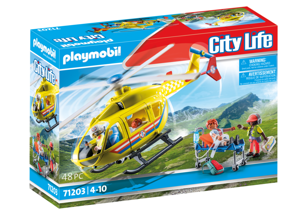 Alternative view of Playmobil 71203 Rescue Medical Helicopter กู้ภัย เฮลิคอปเตอร์แพทย์