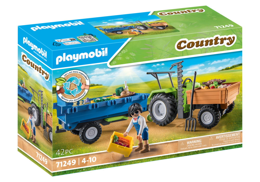 Alternative view of Playmobil 71249 Farm Harvester Tractor with Trailer ฟาร์ม รถแทรกเตอร์เกี่ยวข้าวพร้อมรถพ่วง