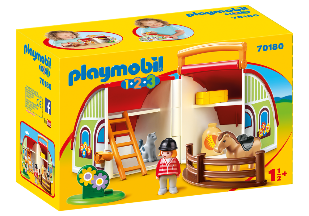 Alternative view of Playmobil 70180 1.2.3 My Take Along Farm 123 ฟาร์มม้ากระเป๋าหิ้ว