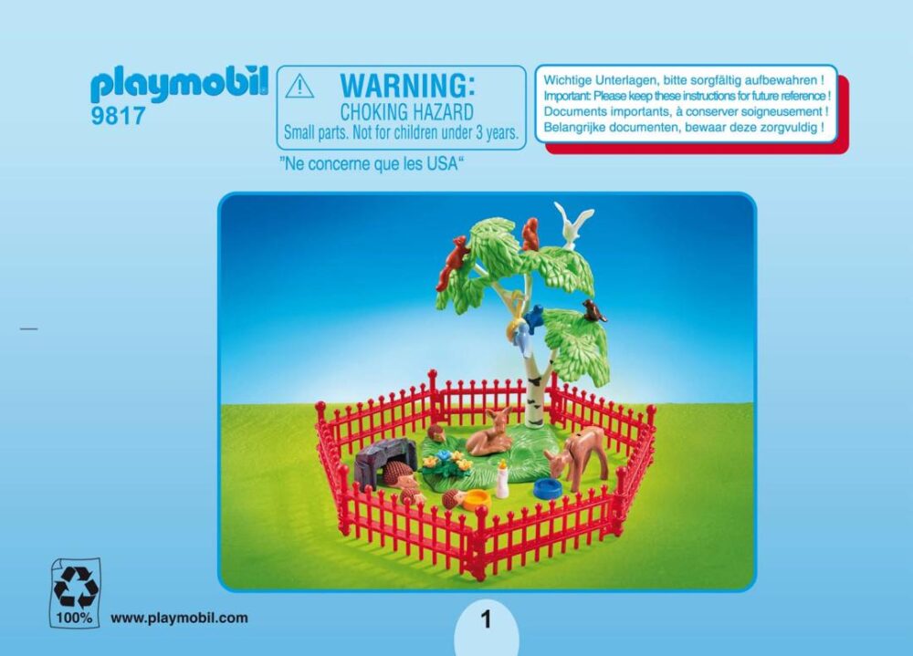 Alternative view of Playmobil 9817 Exclusive Animal Enclosure เอ็กซ์คลูซีฟ คอกสัตว์พร้อมสัตว์นานาชนิต