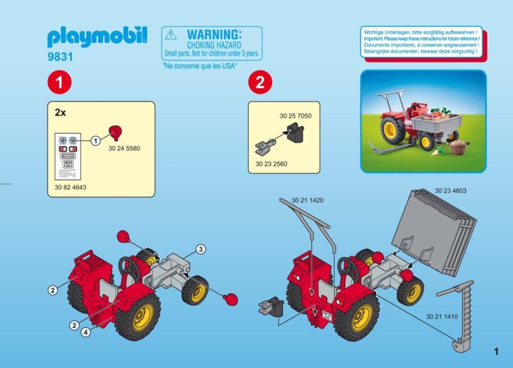 Alternative view of Playmobil 9831 Exclusive Tractor with Cutter Bar เอ็กซ์คลูซีฟ รถแทรกเตอร์พร้อมคัตเตอร์บาร์