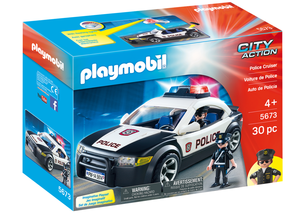 Alternative view of Playmobil 5673 City Action Police Car ซิตี้แอคชั่น 2ตำรวจ และรถตำรวจมีไฟ