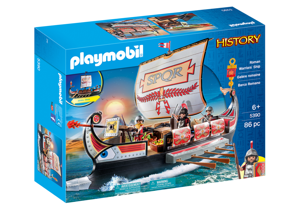 Alternative view of Playmobil 5390 History Roman Warriors' Ship ฮิสตอรี่ กองทัพเรือรบโรมัน