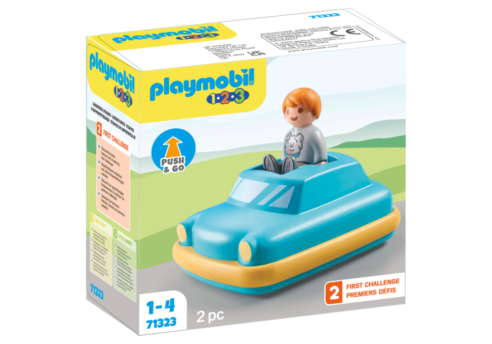 Alternative view of Playmobil 71323 1.2.3: Push & Go Car 123 รถ Push & Go พร้อมฟิกเกอร์เด็กผู้ชาย