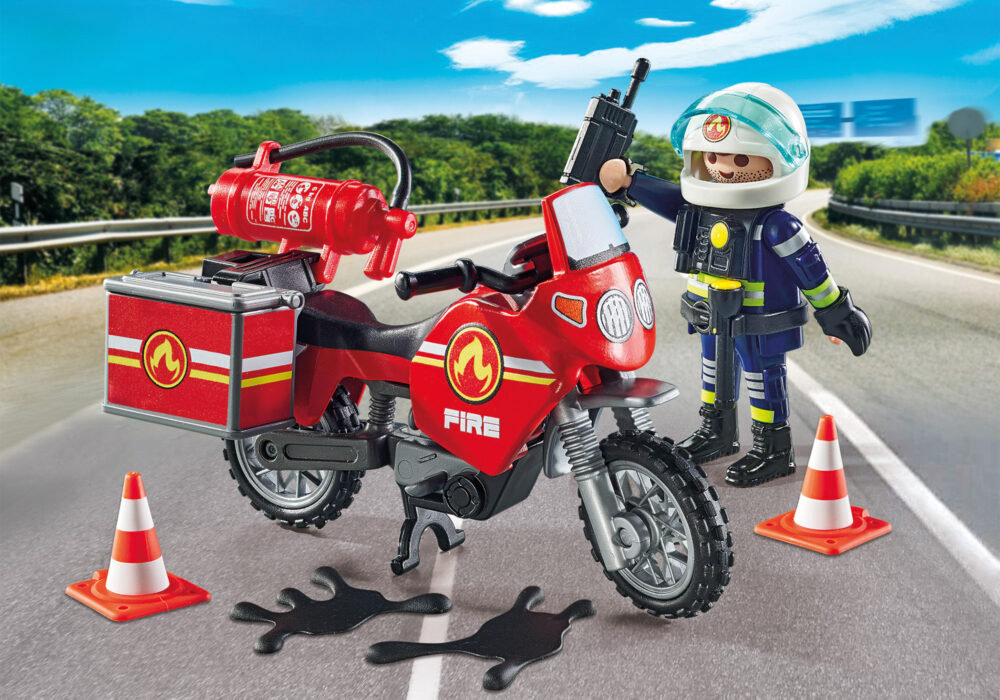 Playmobil 71466 Fire Brigade Fire Motorcycle ดับเพลิง มอเตอร์ไซค์ดับเพลิง