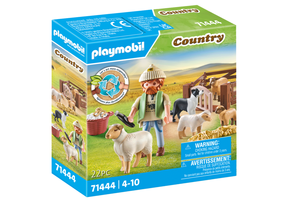 Alternative view of Playmobil 71444 Farm III Young Shepherd with flock of sheep ฟาร์ม3 หนุ่มเลี้ยงแกะกับฝูงแกะ
