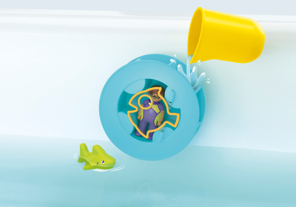 Playmobil 71688 JUNIOR AQUA: Water Wheel with Baby Shark จูเนียร์ อควา กังหันน้ำพร้อมฉลามน้อย