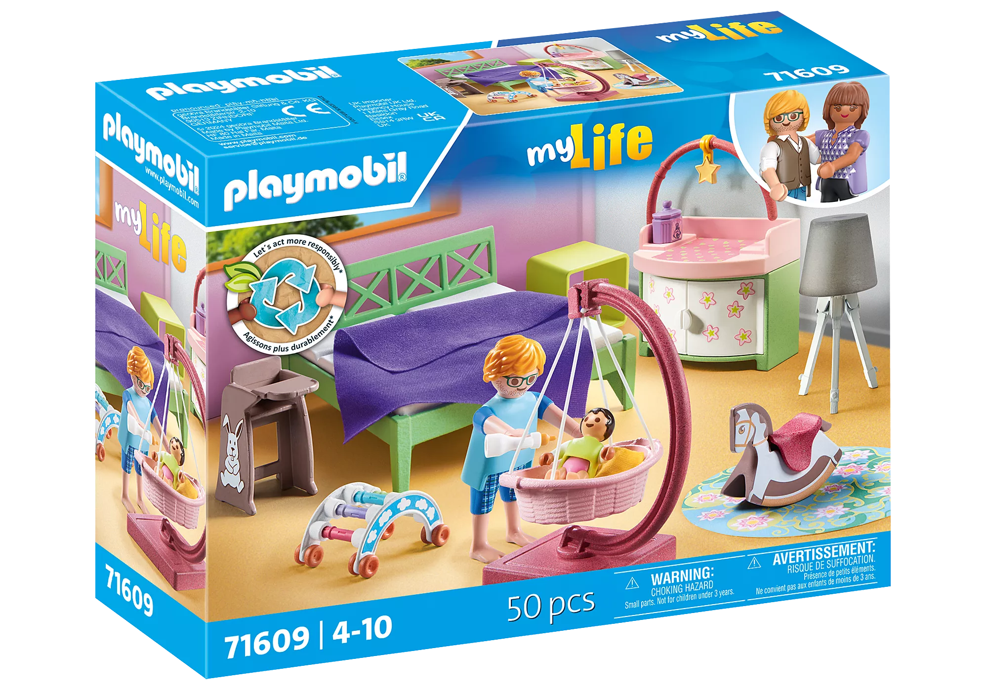 Playmobil 71609 Living House Sleeping room with baby play corner ลิฟวิ่งเฮาส์ ห้องนอนพร้อมมุมเล่นเด็ก - Image 3