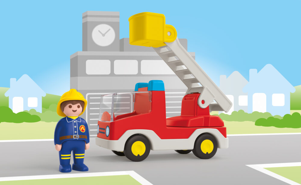 Playmobil 71683 JUNIOR: Ladder Unit Fire Truck จูเนียร์ รถดับเพลิงพร้อมบันได