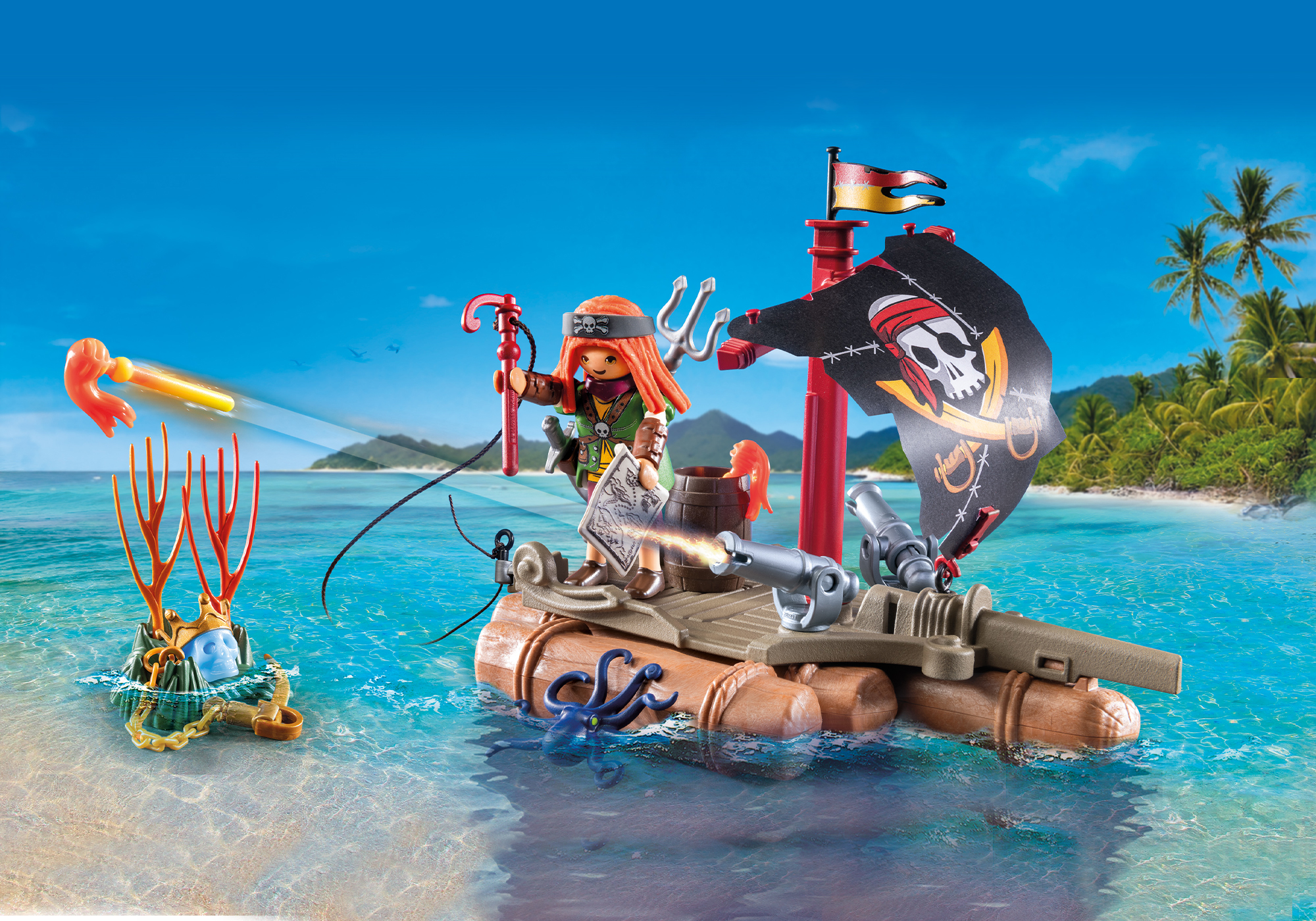 Playmobil 71794 Pirate Raft with Treasure โจรสลัด แพโจรสลัดพร้อมสมบัติ