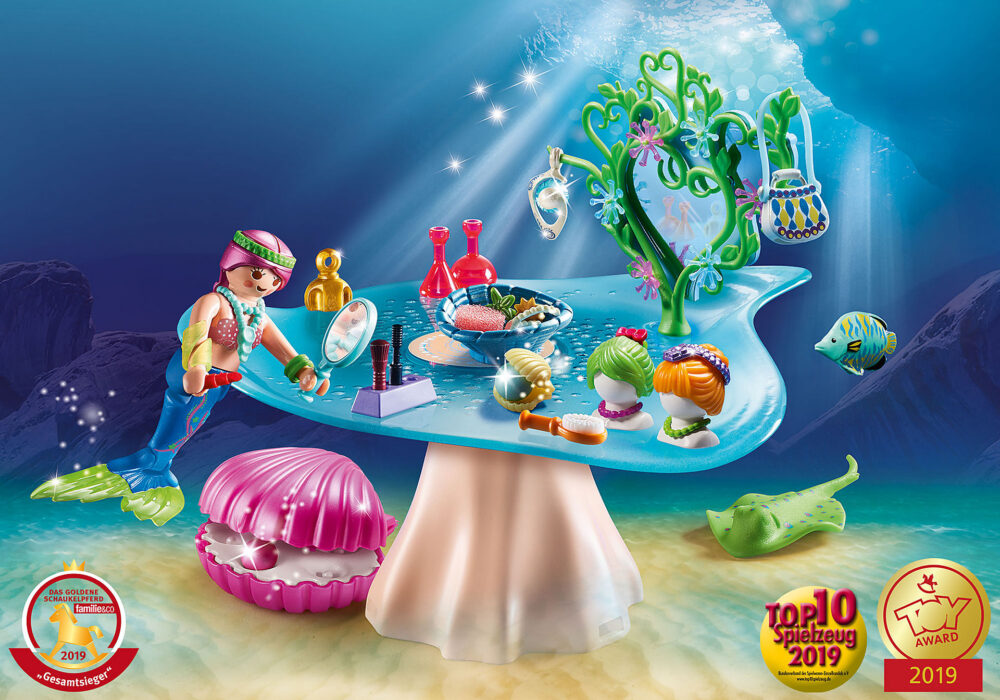 Playmobil 70096 Mermaid Beauty Salon with Jewel Case เมอร์เมด อุปกรณ์เสริมสวยพร้อมตลับหอยสะสมมุก