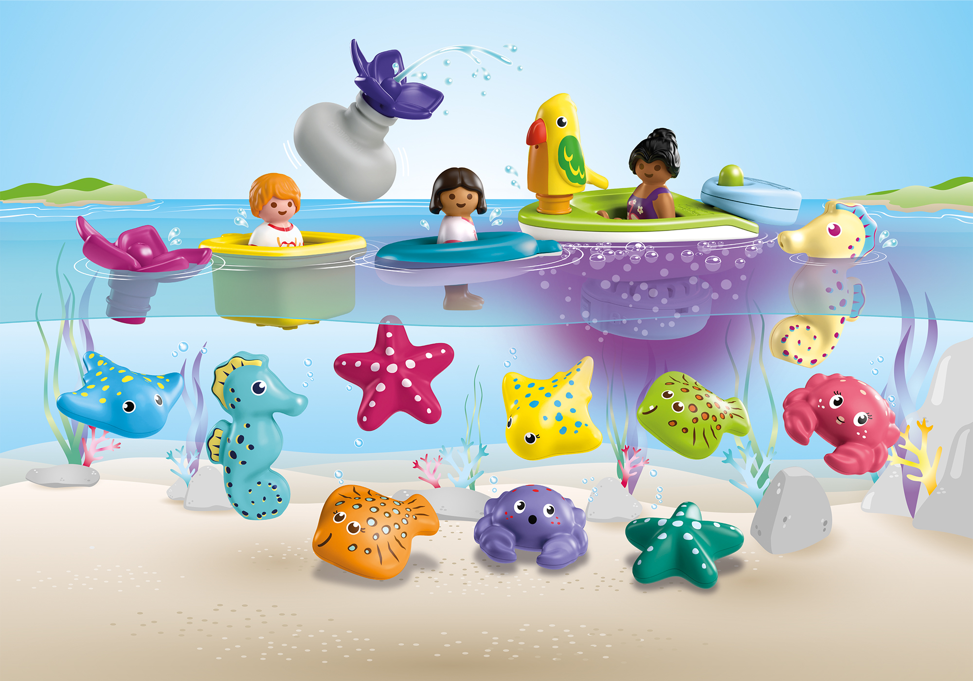 Playmobil 71777 JUNIOR & Tinti: Colourful Bath Time Christmas Countdown จูเนียร์ & ทิ้นที่ อาบน้ำแสนสนุกรอคริสต์มาส