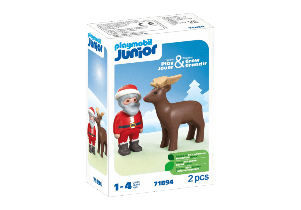 Alternative view of Playmobil 71894 JUNIOR: Santa Claus and Reindeer จูเนียร์ ซานต้าและกวางเรนเดียร์