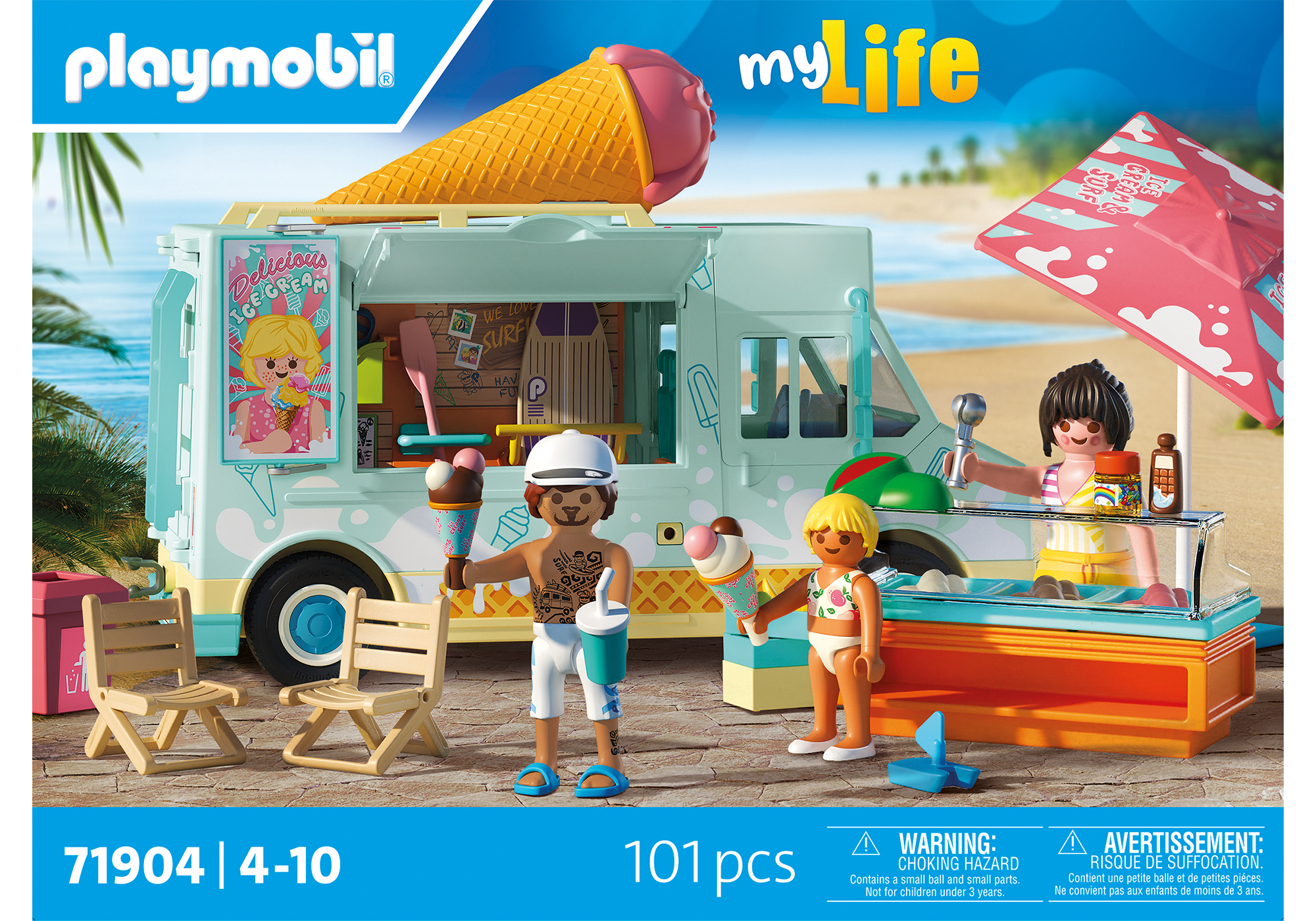 Playmobil 71904 Vacation on the Beach Ice Cream Truck with Surf Shop วันหยุดที่ชายหาด รถไอติมกับร้านเซิร์ฟ - Image 6