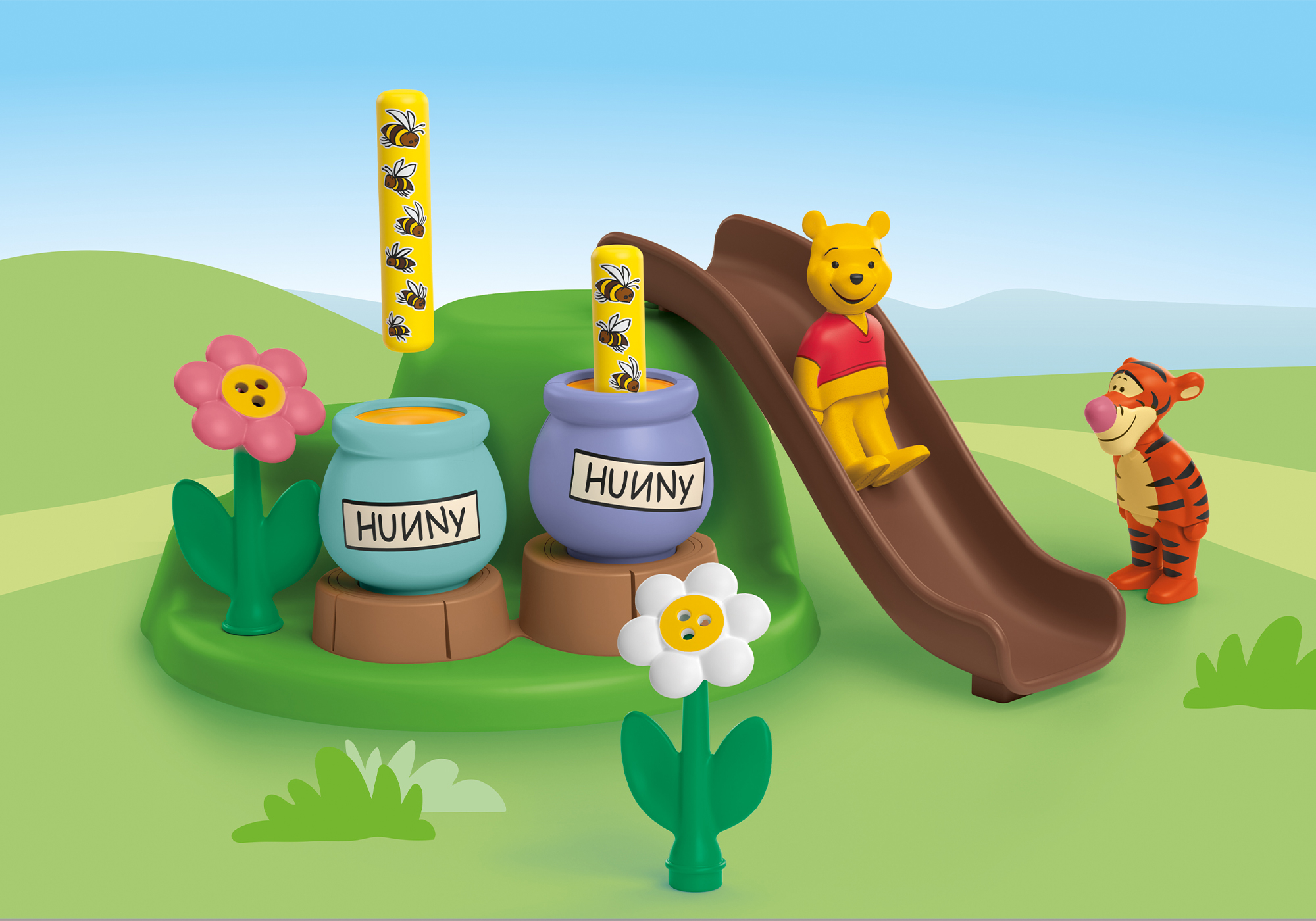Playmobil 71694 JUNIOR & Disney: Winnie the Pooh's & Tigger's Bee Garden จูเนียร์ & ดิสนีย์ สวนผึ้งของวินนี่และทิกเกอร์