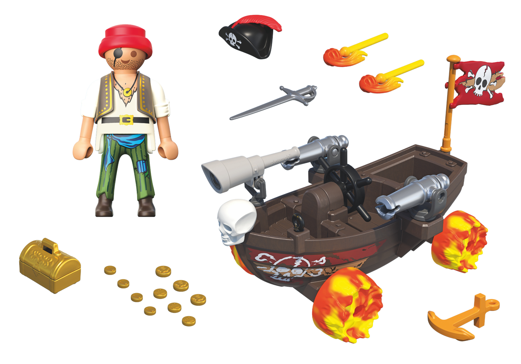 Playmobil 71720 Funstar Racing Pirate Boat ฟันสตาร์ เรซซิ่ง เรือโจรสลัด - Image 2