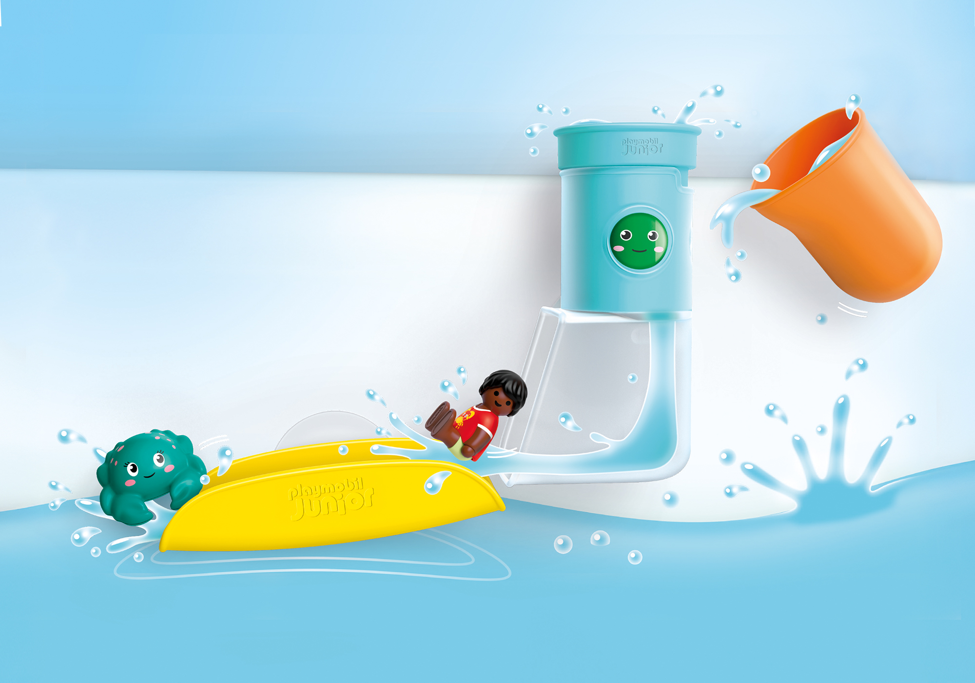 Playmobil 71775 JUNIOR AQUA: Pour and Play Water Tank with Slide จูเนียร์ อควา สไลเดอร์น้ำหรรษากับถังน้ำ
