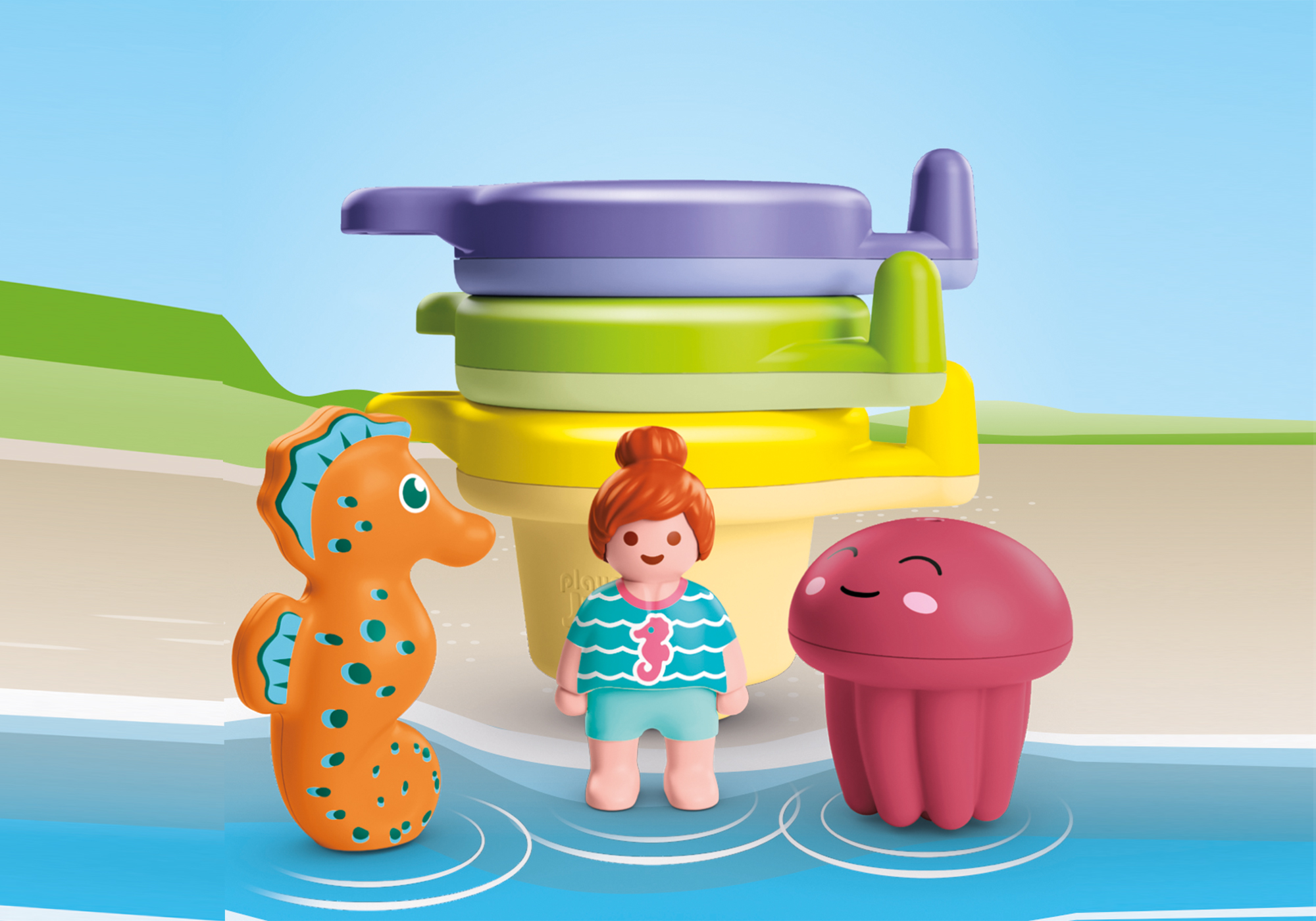 Playmobil 71776 JUNIOR AQUA: Floating Cups with Water Fun จูเนียร์ อควา ถ้วยลอยน้ำและสัตว์น้ำ - Image 4