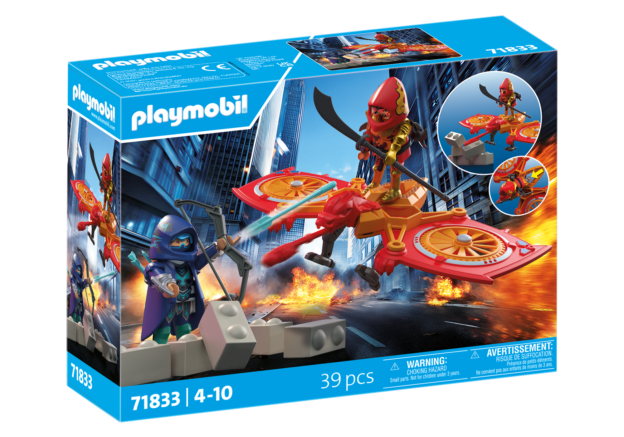 Playmobil 71833 PM Heroes Hero Drone Fight with Evil Ninja ฮีโร่ โดรนฮีโร่ ปะทะ นินจาวายร้าย - Image 3