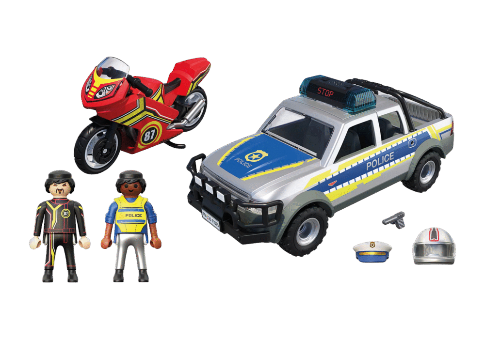Alternative view of Playmobil 71875 Police Chase with Pick-Up Truck ตำรวจ ภารกิจไล่ล่ากับรถกระบะตำรวจ