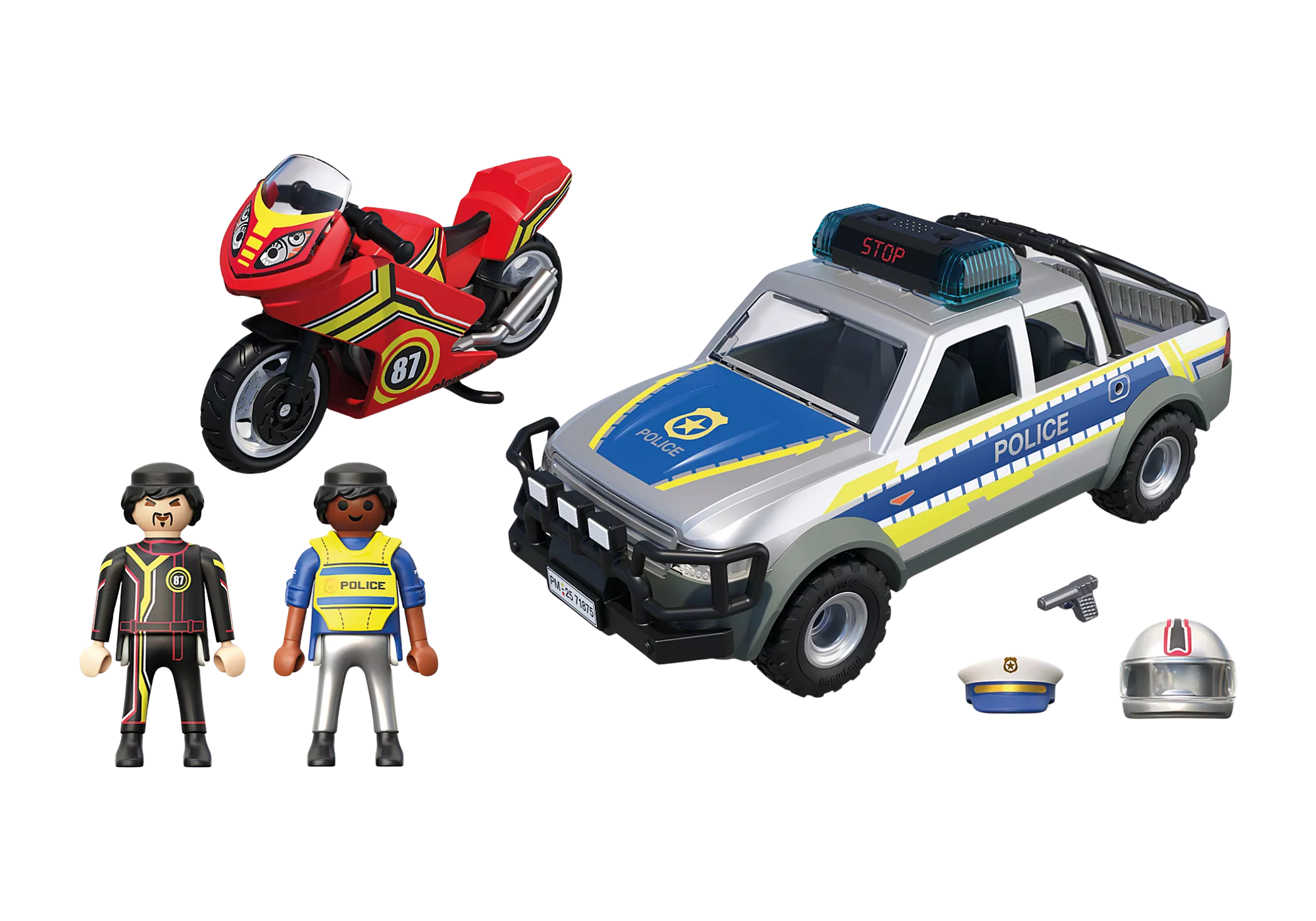 Playmobil 71875 Police Chase with Pick-Up Truck ตำรวจ ภารกิจไล่ล่ากับรถกระบะตำรวจ - Image 2
