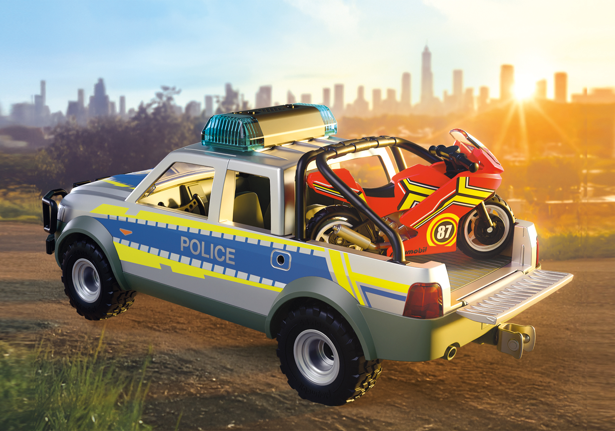 Playmobil 71875 Police Chase with Pick-Up Truck ตำรวจ ภารกิจไล่ล่ากับรถกระบะตำรวจ - Image 4