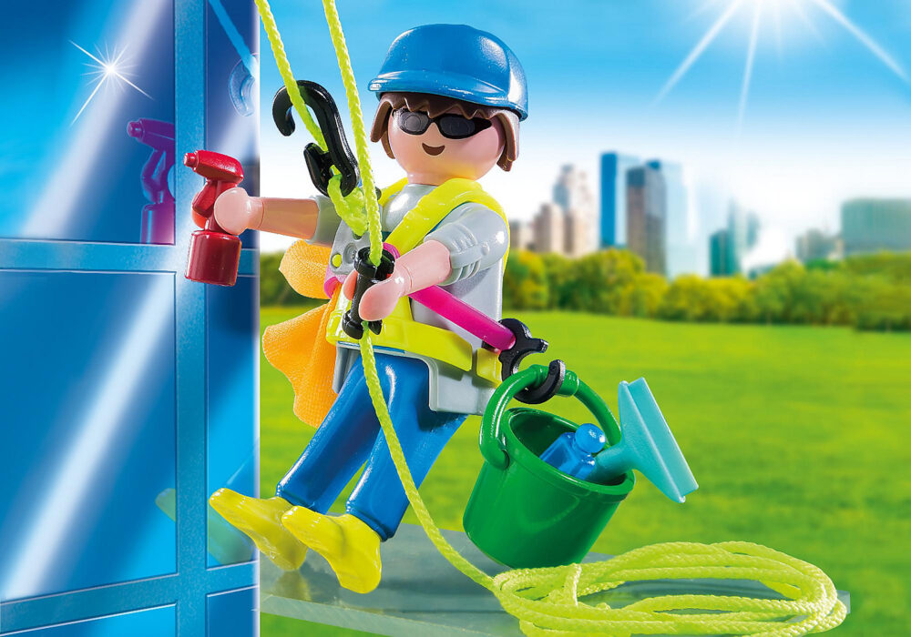 Playmobil 5379 Specials Plus Window Cleaner Figrure สเปเชียล พนักงานทำความสะอาดกระจกตึกสูง