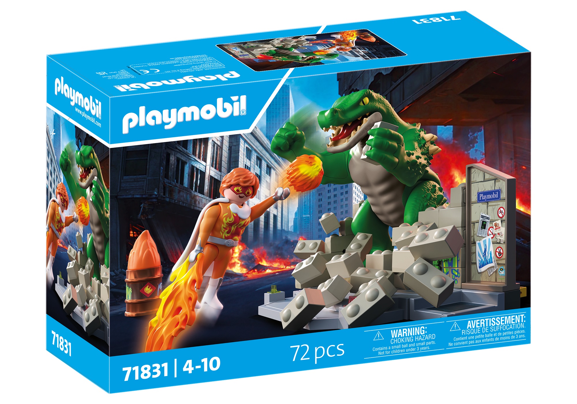 Playmobil 71831 Hero Battle Against Giant Lizard ฮีโร่ ศึกดวล เมกะแรปเตอร์ ปะทะ ไฟร์สตอร์มเมอร์ - Image 2