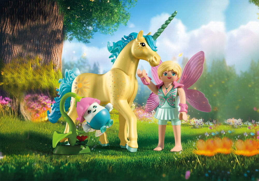 Playmobil 71842 Collectible Unicorn Sunshine Blossom with Fairy ยูนิคอร์นแฟนตาซี ซันไชน์บลอสซัม จอยลี่ และนางฟ้า