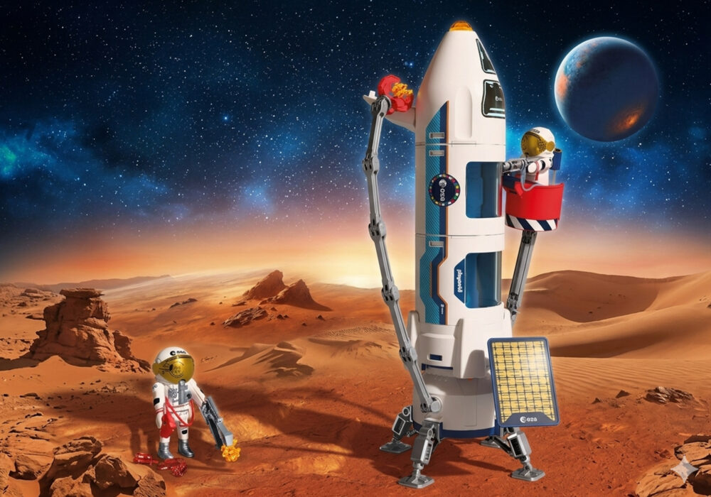 Playmobil 72011 ESA: Mars Research Rocket ESA จรวดวิจัยดาวอังคาร (มีไฟ มีเสียง) พร้อมฐานยิง
