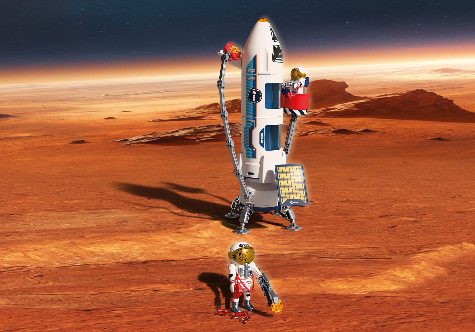 Playmobil 72011 ESA: Mars Research Rocket ESA จรวดวิจัยดาวอังคาร (มีไฟ มีเสียง) พร้อมฐานยิง - Image 5