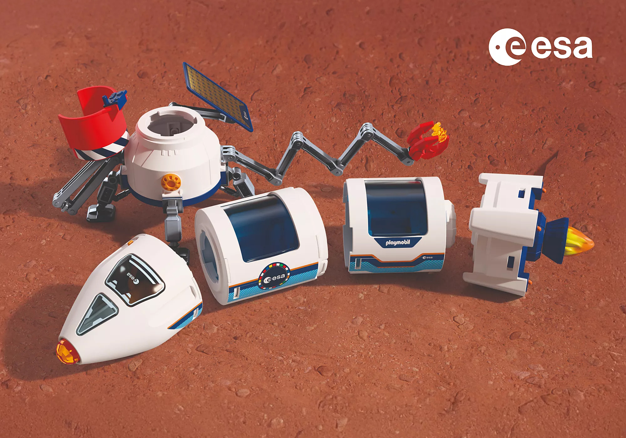 Playmobil 72011 ESA: Mars Research Rocket ESA จรวดวิจัยดาวอังคาร (มีไฟ มีเสียง) พร้อมฐานยิง - Image 6