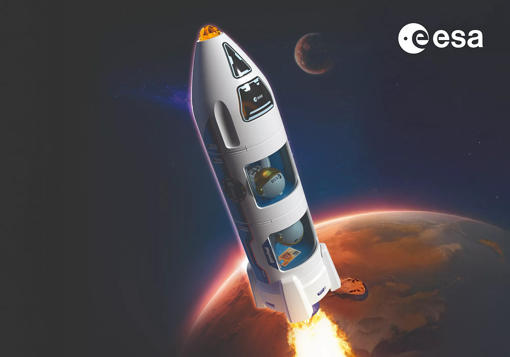 Playmobil 72011 ESA: Mars Research Rocket ESA จรวดวิจัยดาวอังคาร (มีไฟ มีเสียง) พร้อมฐานยิง - Image 7