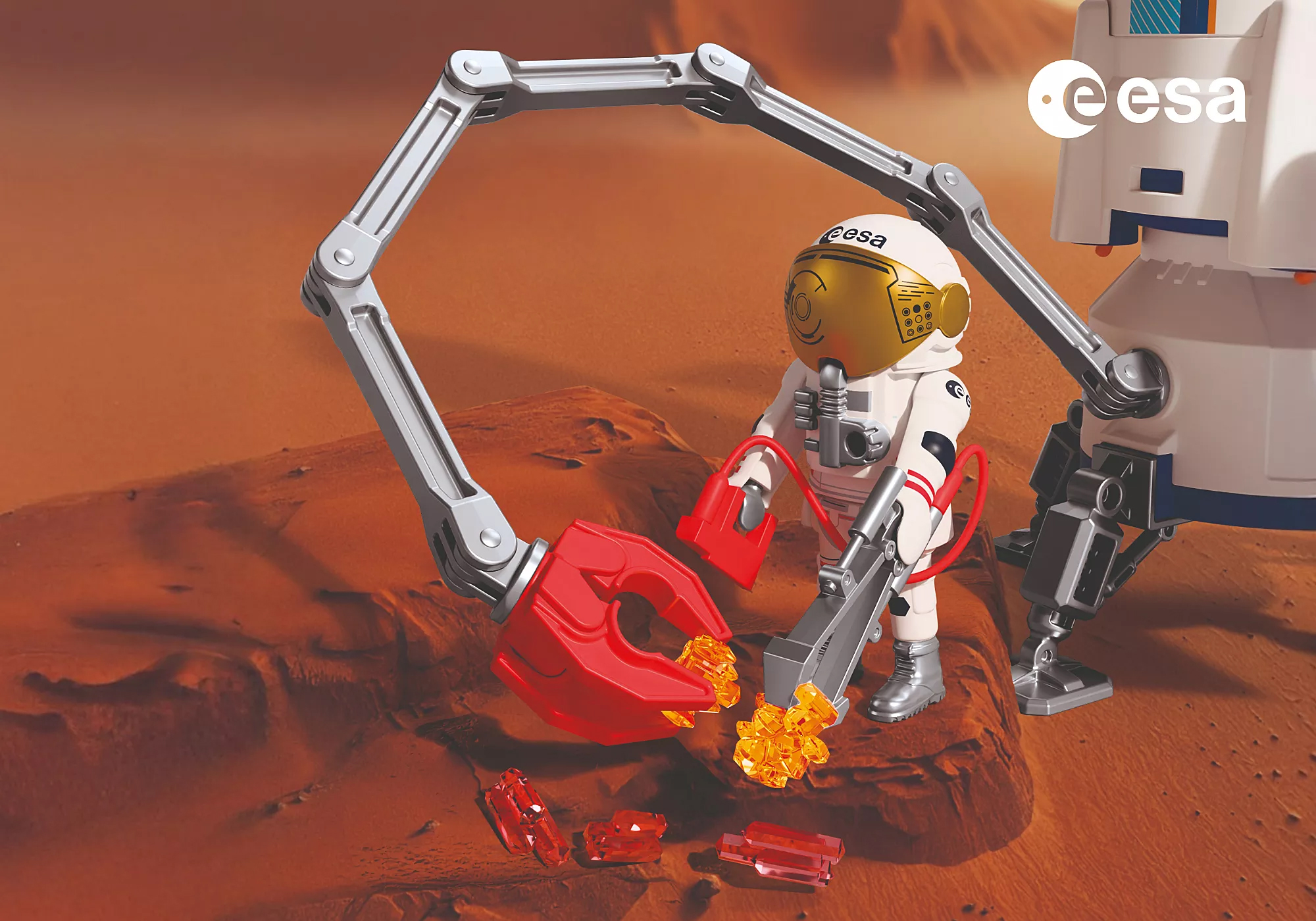 Playmobil 72011 ESA: Mars Research Rocket ESA จรวดวิจัยดาวอังคาร (มีไฟ มีเสียง) พร้อมฐานยิง - Image 10