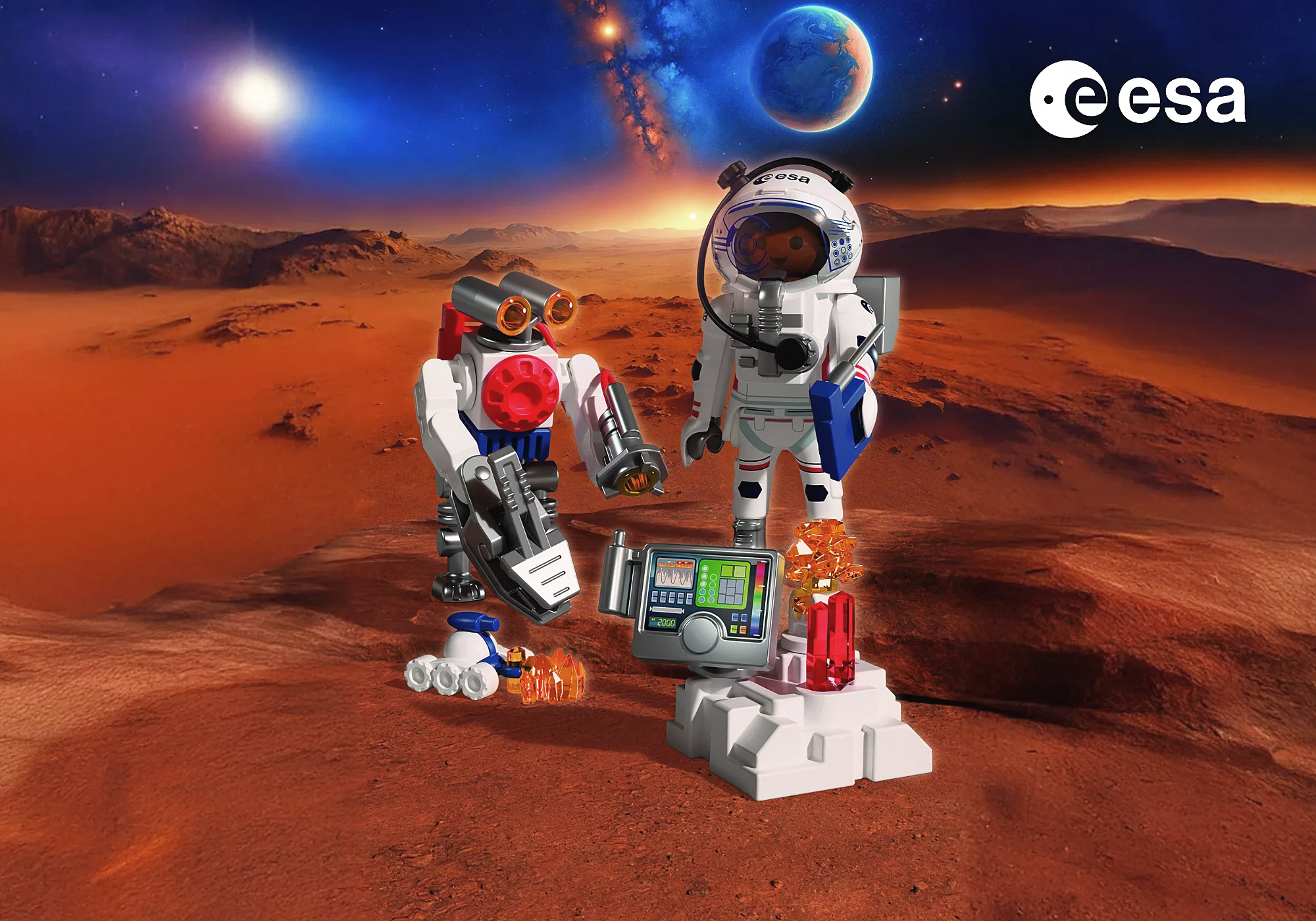 Playmobil 72014 ESA: Astronaut with Robot ESA นักบินอวกาศและหุ่นยนต์ - Image 5