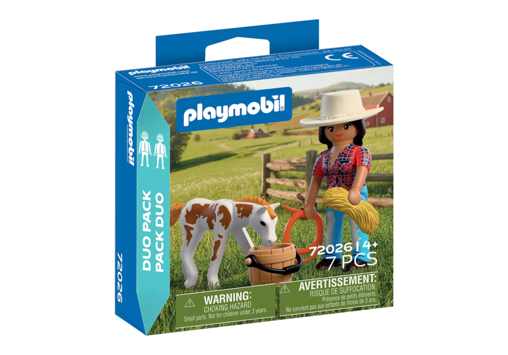 Alternative view of Playmobil 72026 DuoPack Horseback Rider ดูโอ้ นักขี่ม้าและลูกม้า