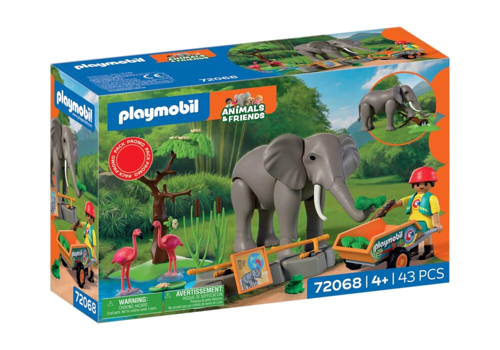 Alternative view of Playmobil 72068 Elephant with Zookeeper โปรโมแพ็ค ช้างพลายและผู้ดูแล