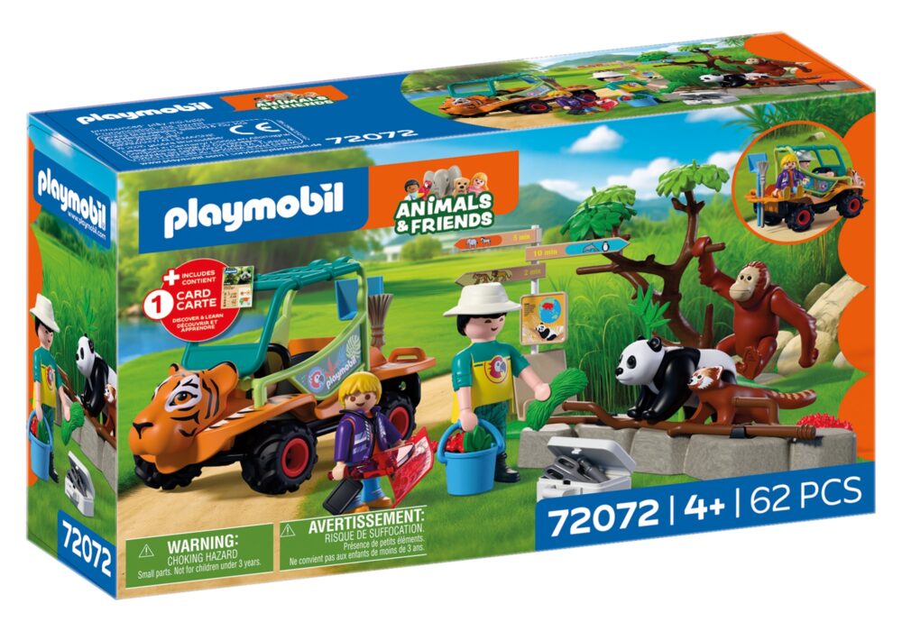 Alternative view of Playmobil 72072 Zoo: Zookeeper with vehicle สวนสัตว์ เจ้าหน้าที่ดูแลสัตว์และรถตรวจการณ์