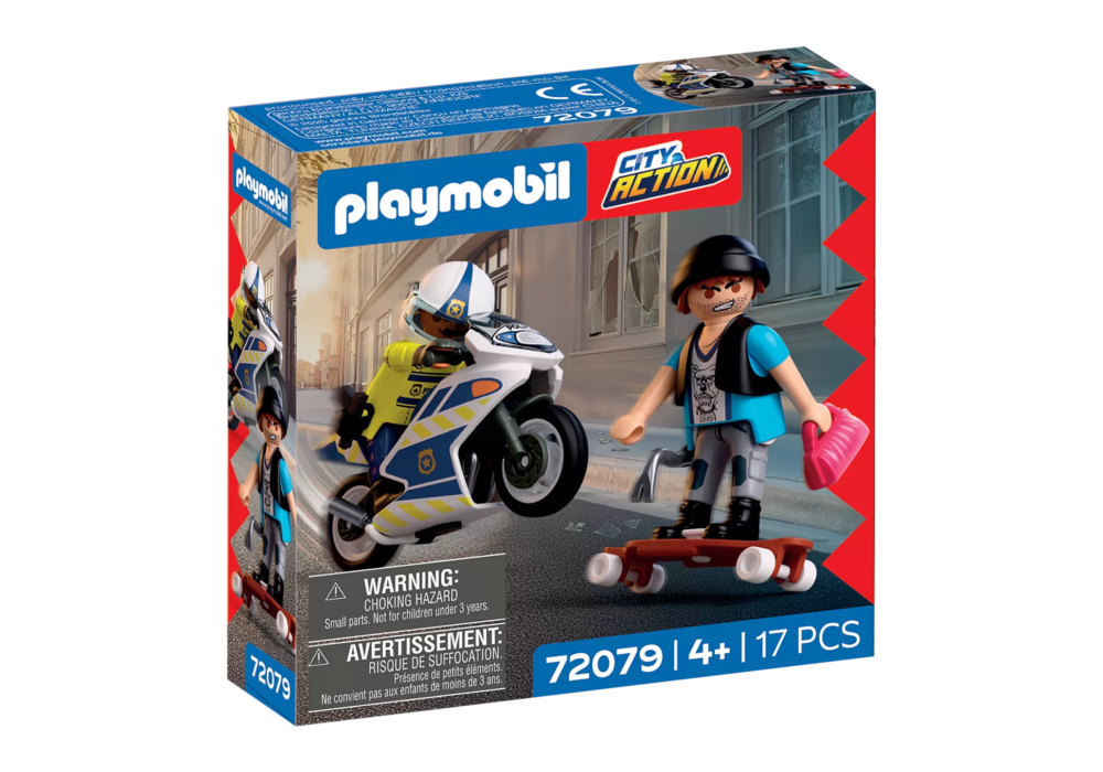 Alternative view of Playmobil 72079 Motorcycle Chase ตำรวจ มอเตอร์ไซค์ไล่ล่าระทึก