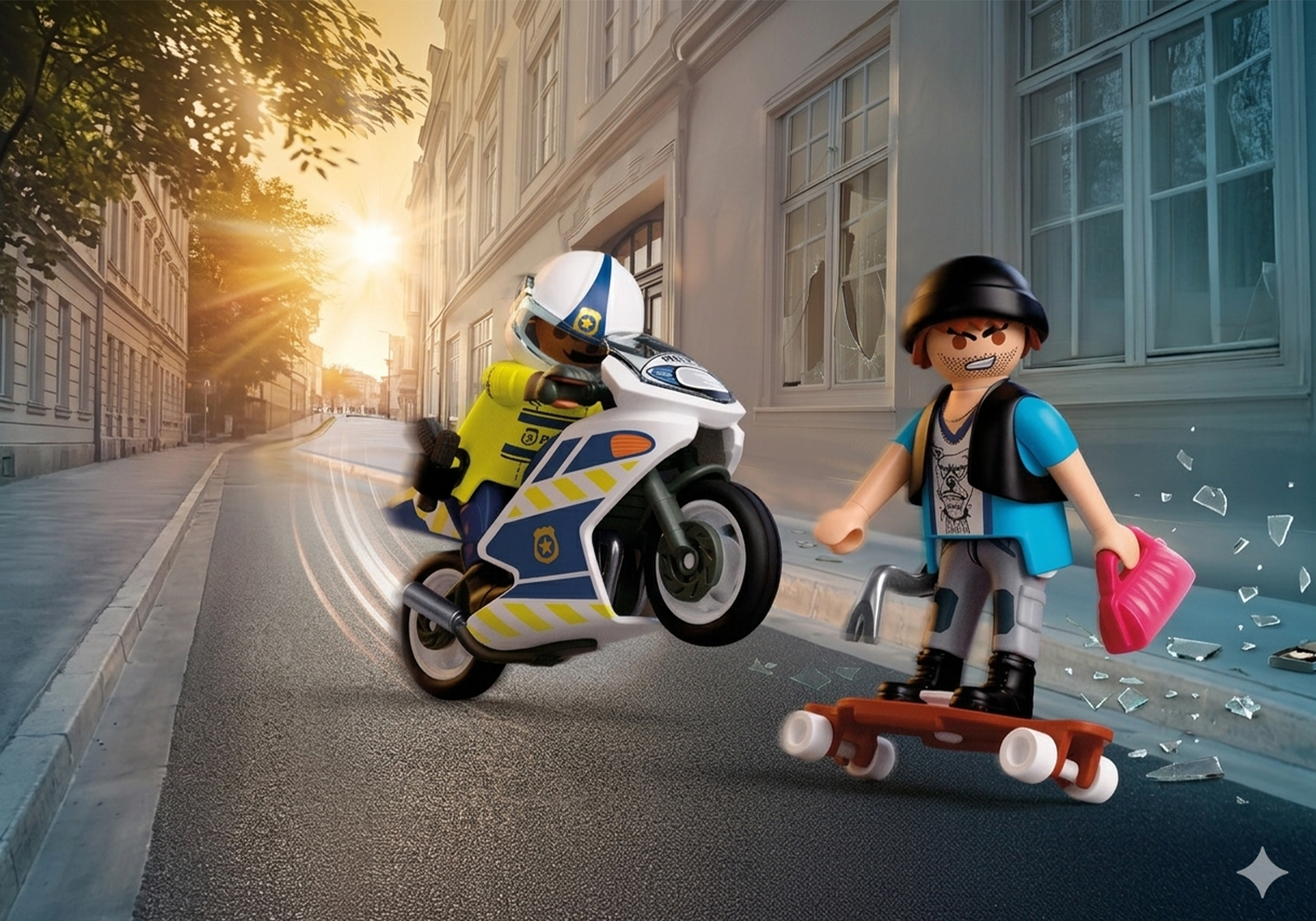 Playmobil 72079 Motorcycle Chase ตำรวจ มอเตอร์ไซค์ไล่ล่าระทึก - Image 5