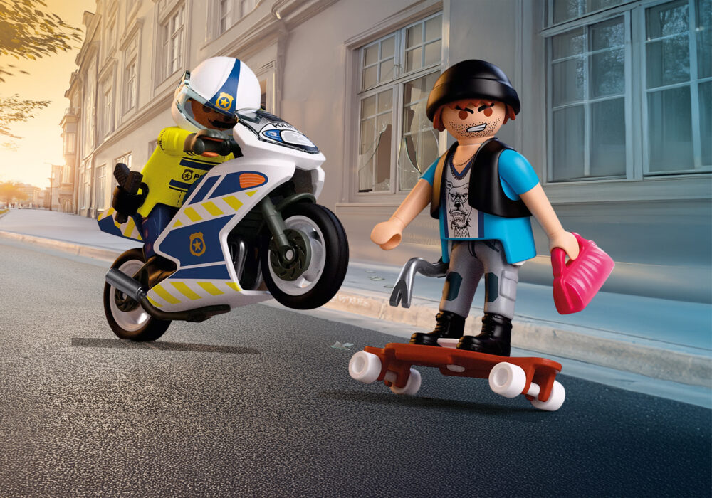 Playmobil 72079 Motorcycle Chase ตำรวจ มอเตอร์ไซค์ไล่ล่าระทึก