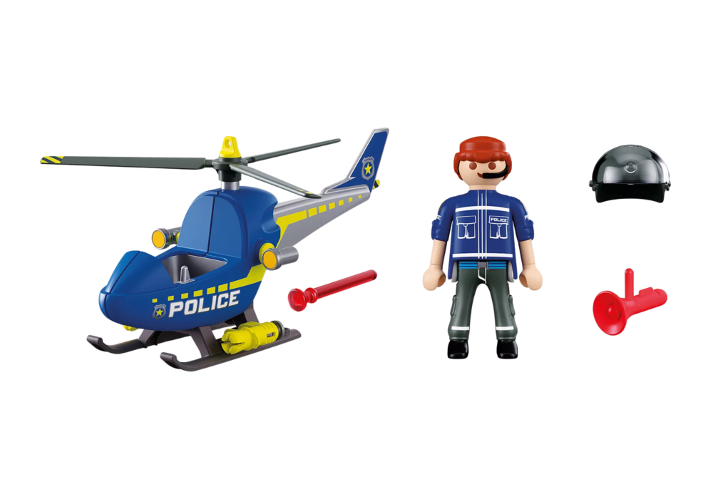 Alternative view of Playmobil 72080 Police Helicopter ตำรวจ เฮลิคอปเตอร์ตำรวจจู่โจม