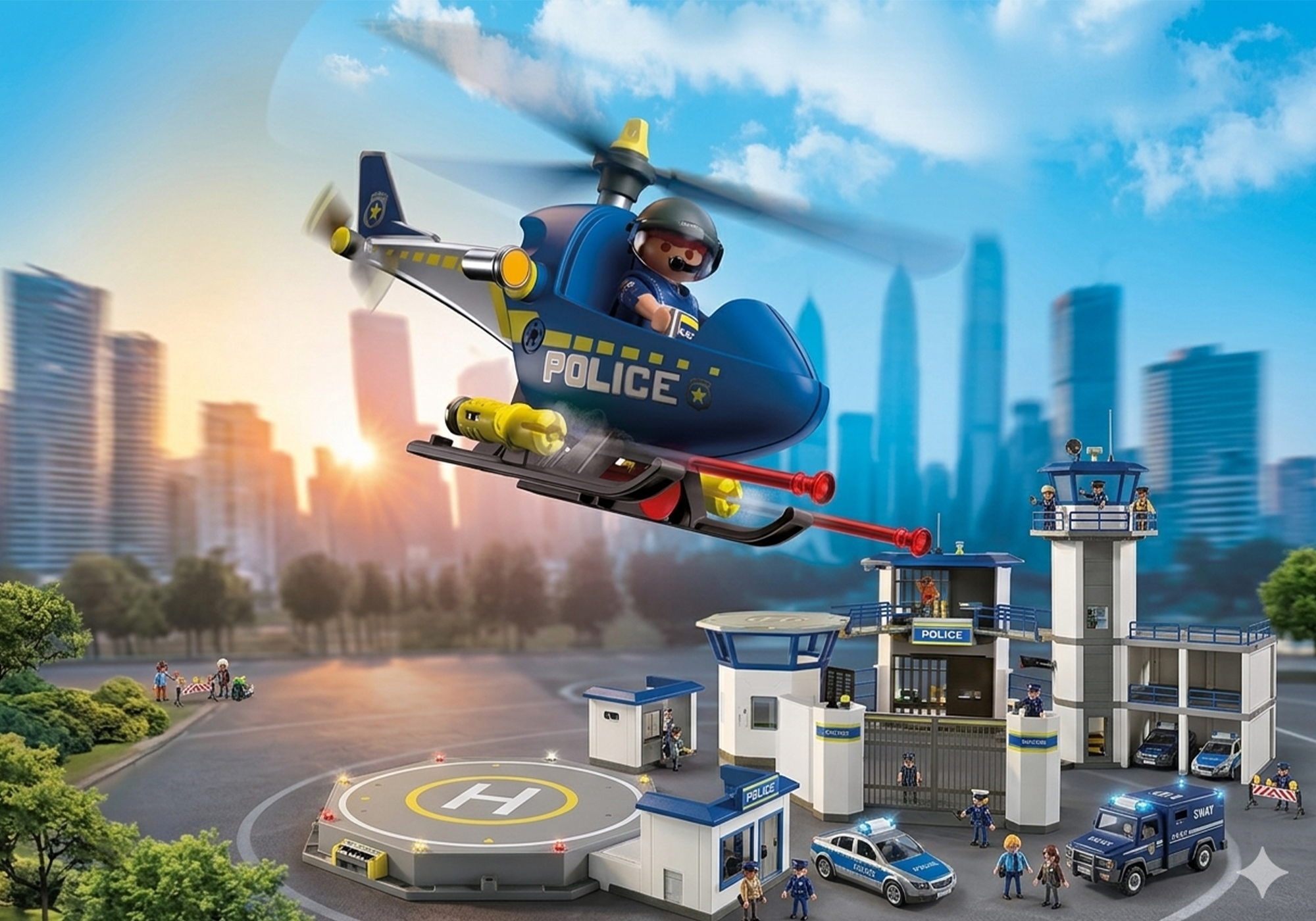 Playmobil 72080 Police Helicopter ตำรวจ เฮลิคอปเตอร์ตำรวจจู่โจม
