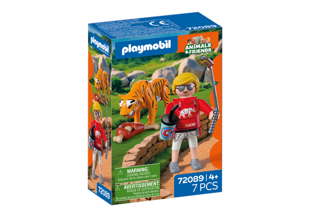 Alternative view of Playmobil 72089 Zoo: Tiger and Visitor สวนสัตว์ เสือโคร่งและผู้เข้าชม